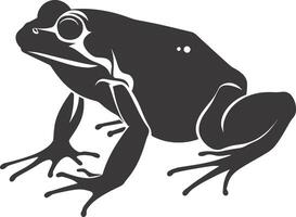 ai generiert Silhouette Frosch schwarz Farbe nur voll Körper vektor