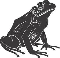 ai generiert Silhouette Frosch schwarz Farbe nur voll Körper vektor