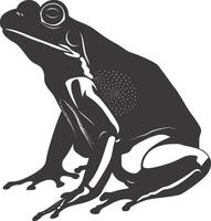 ai generiert Silhouette Frosch schwarz Farbe nur voll Körper vektor