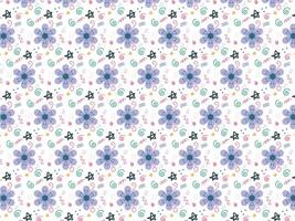 lila Blume Spaziergang nahtlos Hintergrund Muster vektor
