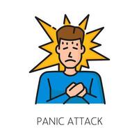 Panik Attacke psychologisch Störung Problem Symbol vektor
