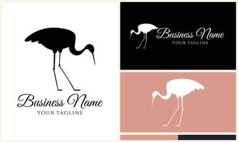 silhuett flamingo vektor logotyp mall