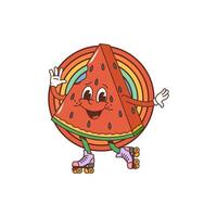 Karikatur groovig Wassermelone Vektor Obst Charakter