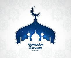 ramadan kareem iftar fest baner, muslim moské vektor