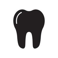 Zahn Symbol im eben Stil. vektor