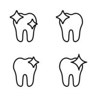 tand blekning ikon, linje ikon med redigerbar stroke. vektor