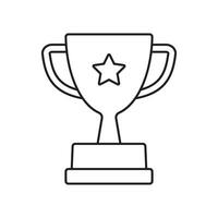 trofén linje ikon. trofén kopp, vinnare kopp, seger kopp vektor ikon. pris symbol tecken för webb och mobil.