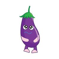 Aubergine Charakter Illustration vektor