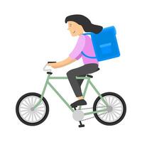 Menschen Reiten Fahrräder Illustration vektor