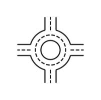 Straße Linie Symbol, Kreisel Austausch, Autobahn vektor