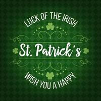 st Patricks Tag irisch Urlaub Schöne Grüße Banner vektor