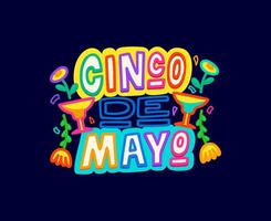 cinco de Mayo Mexikaner Urlaub zitieren, Typografie vektor