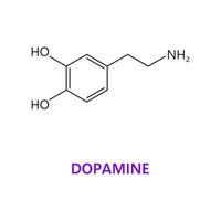 Neurotransmitter Dopamin chemisch Formel vektor