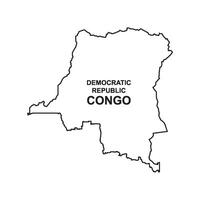 demokratisk republik av de kongo Karta ikon vektor