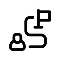 Meilenstein Symbol. Vektor Linie Symbol zum Ihre Webseite, Handy, Mobiltelefon, Präsentation, und Logo Design.