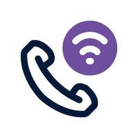 Telefon Anruf Symbol. Vektor Dual Ton Symbol zum Ihre Webseite, Handy, Mobiltelefon, Präsentation, und Logo Design.