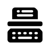 Werbetexten Symbol. Vektor Glyphe Symbol zum Ihre Webseite, Handy, Mobiltelefon, Präsentation, und Logo Design.