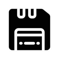 Diskette Platte Symbol. Vektor Glyphe Symbol zum Ihre Webseite, Handy, Mobiltelefon, Präsentation, und Logo Design.