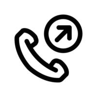 Ausgang Anruf Symbol. Vektor Linie Symbol zum Ihre Webseite, Handy, Mobiltelefon, Präsentation, und Logo Design.