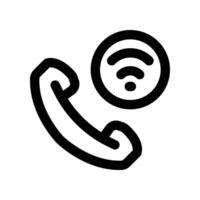 Telefon Anruf Symbol. Vektor Linie Symbol zum Ihre Webseite, Handy, Mobiltelefon, Präsentation, und Logo Design.