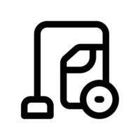 Vakuum Reiniger Symbol. Vektor Linie Symbol zum Ihre Webseite, Handy, Mobiltelefon, Präsentation, und Logo Design.
