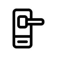 Tür Griff Symbol. Vektor Linie Symbol zum Ihre Webseite, Handy, Mobiltelefon, Präsentation, und Logo Design.