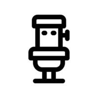 Toilette Symbol. Vektor Linie Symbol zum Ihre Webseite, Handy, Mobiltelefon, Präsentation, und Logo Design.