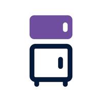 Kühlschrank Symbol. Vektor Dual Ton Symbol zum Ihre Webseite, Handy, Mobiltelefon, Präsentation, und Logo Design.