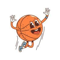 tecknad serie häftig basketboll boll vektor karaktär