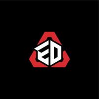 ed Initiale Logo Esport Mannschaft Konzept Ideen vektor