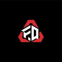 fq Initiale Logo Esport Mannschaft Konzept Ideen vektor