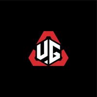 ug första logotyp esport team begrepp idéer vektor