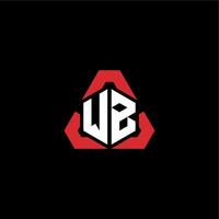 wb första logotyp esport team begrepp idéer vektor