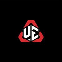 ue första logotyp esport team begrepp idéer vektor