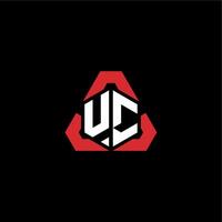 uc Initiale Logo Esport Mannschaft Konzept Ideen vektor