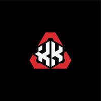 kk Initiale Logo Esport Mannschaft Konzept Ideen vektor