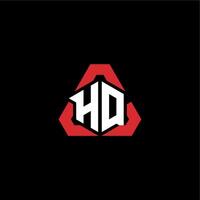 hq första logotyp esport team begrepp idéer vektor