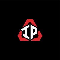 ip första logotyp esport team begrepp idéer vektor