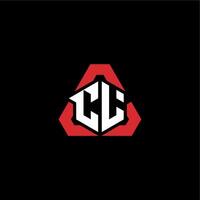 cl första logotyp esport team begrepp idéer vektor