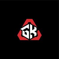 gk Initiale Logo Esport Mannschaft Konzept Ideen vektor