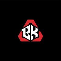 bk Initiale Logo Esport Mannschaft Konzept Ideen vektor