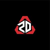 zd Initiale Logo Esport Mannschaft Konzept Ideen vektor