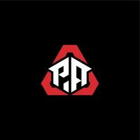 pa Initiale Logo Esport Mannschaft Konzept Ideen vektor