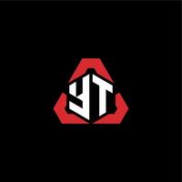 yt Initiale Logo Esport Mannschaft Konzept Ideen vektor