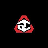 gc första logotyp esport team begrepp idéer vektor