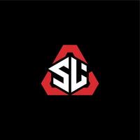 sl första logotyp esport team begrepp idéer vektor