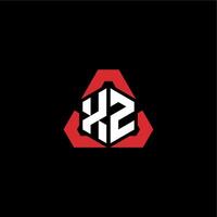 xz första logotyp esport team begrepp idéer vektor