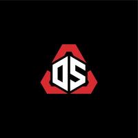 os Initiale Logo Esport Mannschaft Konzept Ideen vektor