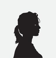 ai generiert Silhouette von ein Frau vektor