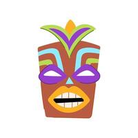 hawaiian tiki mask tecknad serie vektor illustration